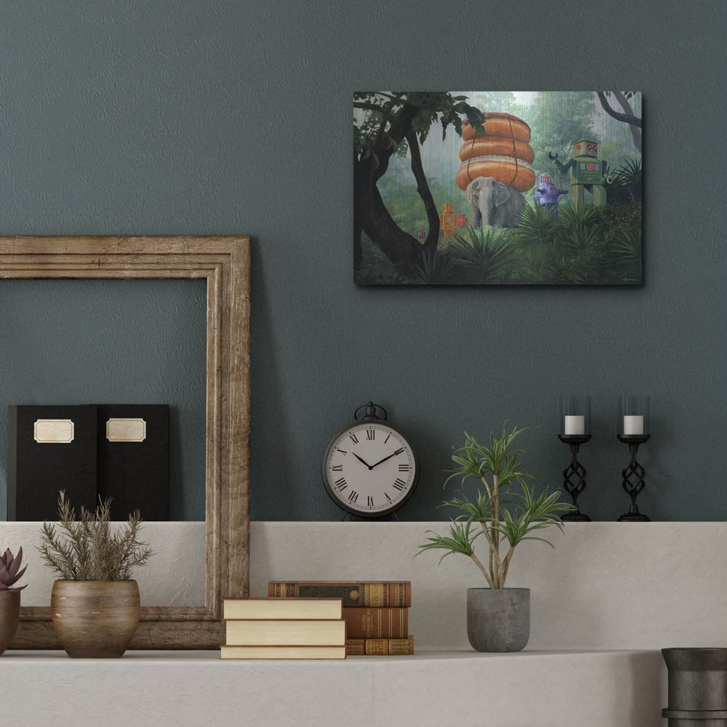 Luxe Metal Art 'On Tiger Mountain' by Eric Joyner, Metal Wall Art,16x12