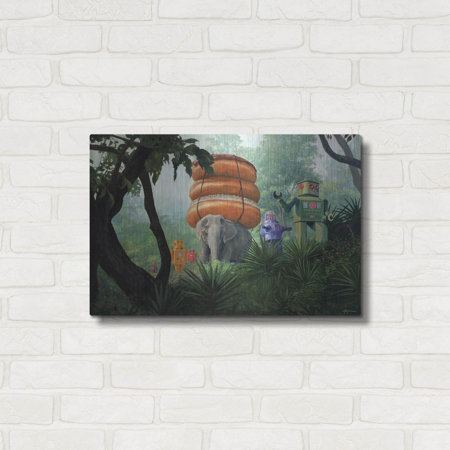 Luxe Metal Art 'On Tiger Mountain' by Eric Joyner, Metal Wall Art,24x16