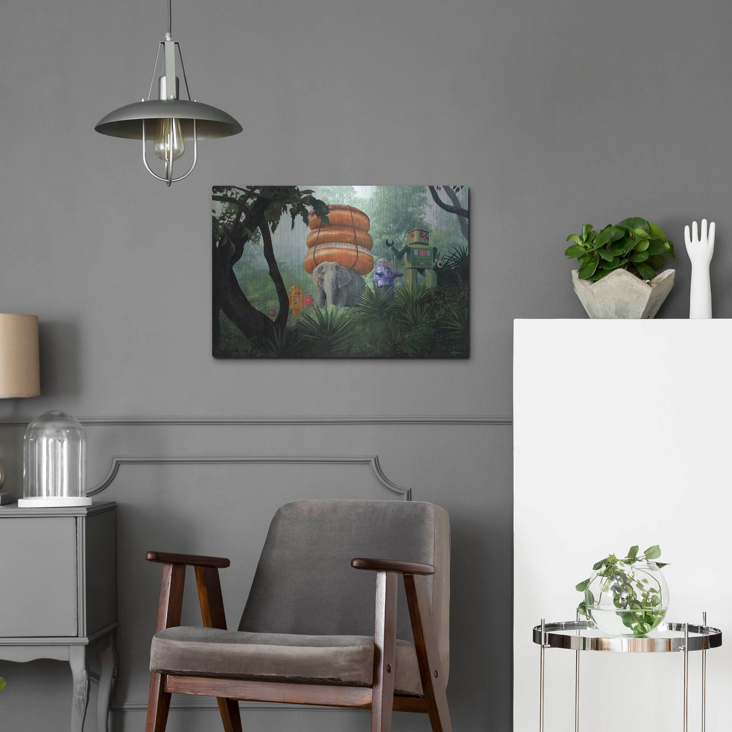 Luxe Metal Art 'On Tiger Mountain' by Eric Joyner, Metal Wall Art,24x16