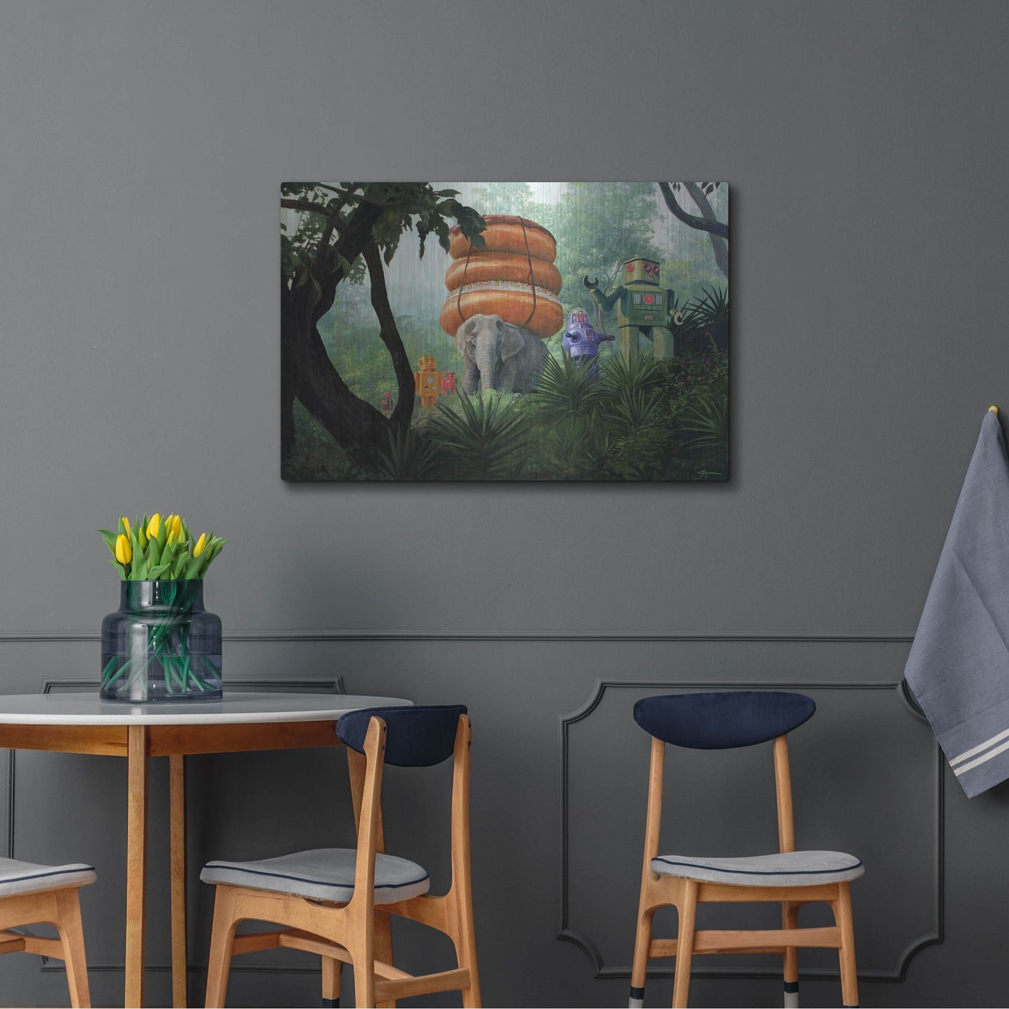 Luxe Metal Art 'On Tiger Mountain' by Eric Joyner, Metal Wall Art,36x24