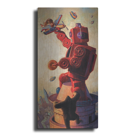 Luxe Metal Art 'Robo Kong' by Eric Joyner, Metal Wall Art