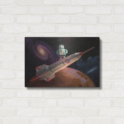 Luxe Metal Art 'Rocket Surfer' by Eric Joyner, Metal Wall Art,24x16