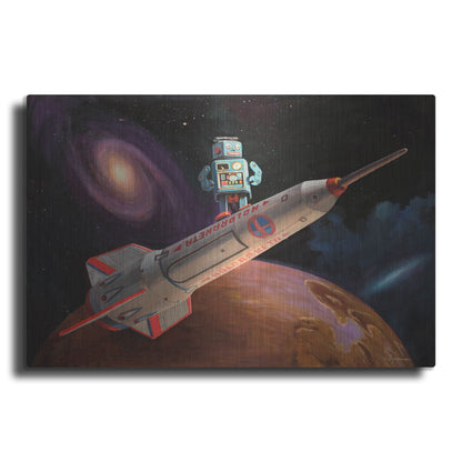 Luxe Metal Art 'Rocket Surfer' by Eric Joyner, Metal Wall Art