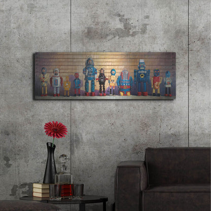 Luxe Metal Art 'Usual Sus' by Eric Joyner, Metal Wall Art,48x16