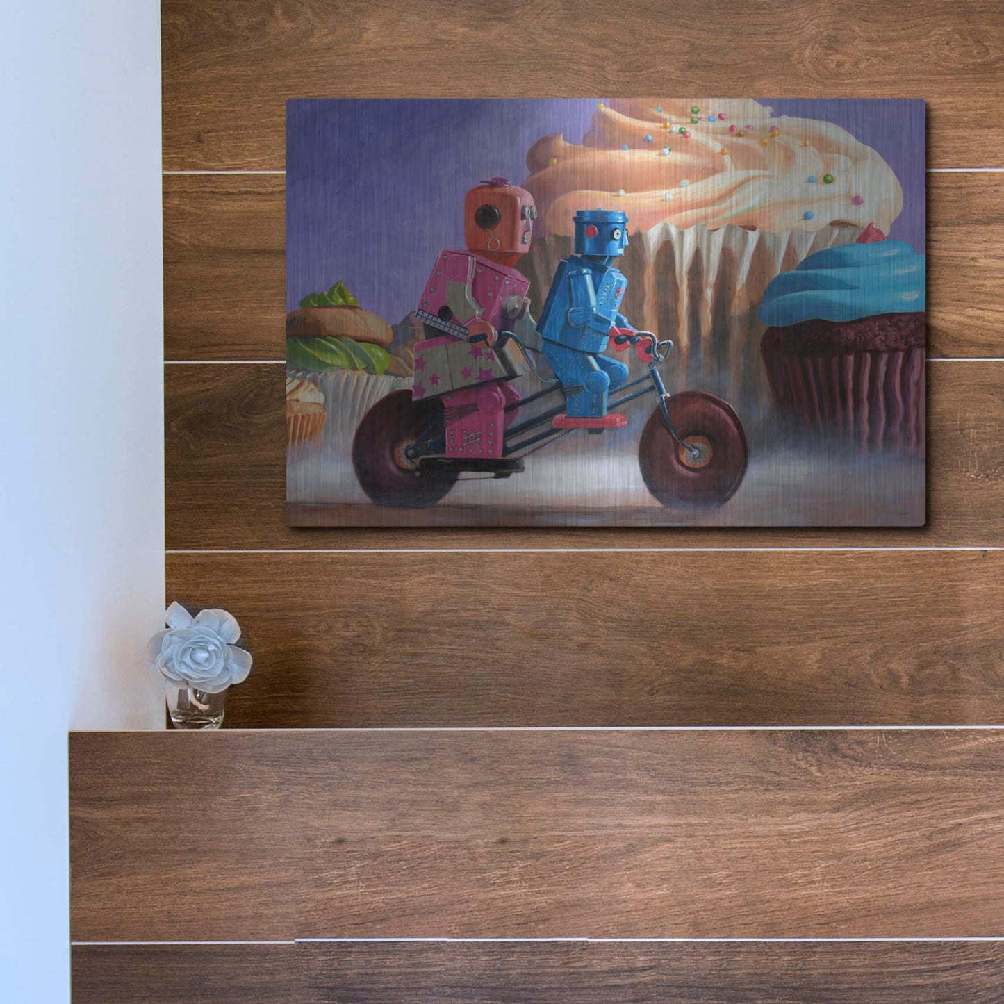 Luxe Metal Art 'Misty Path' by Eric Joyner, Metal Wall Art,16x12