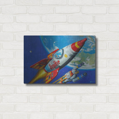 Luxe Metal Art 'Space Patrol 2' by Eric Joyner, Metal Wall Art,24x16