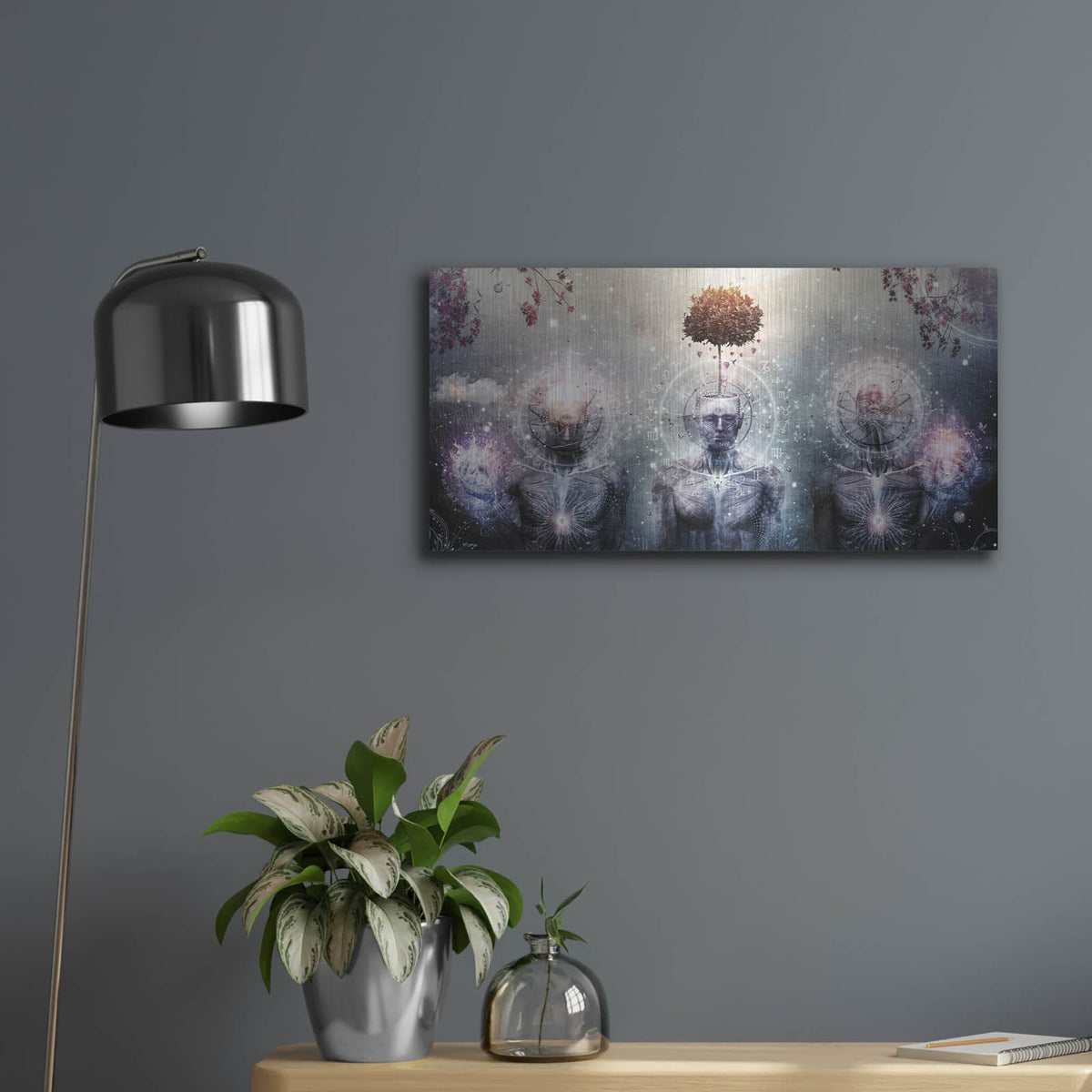 'Hope For The Sound Awakening' by Cameron Gray – Metal Wall Art, 24x12 room view