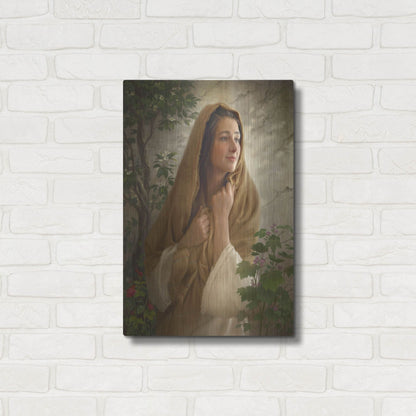 Luxe Metal Art 'Mary Kept All These Things' by Howard Lyon, Metal Wall Art,16x24