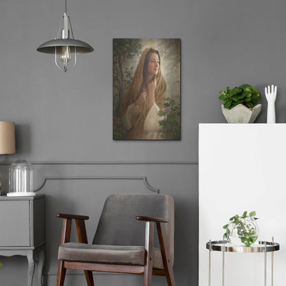 Luxe Metal Art 'Mary Kept All These Things' by Howard Lyon, Metal Wall Art,16x24