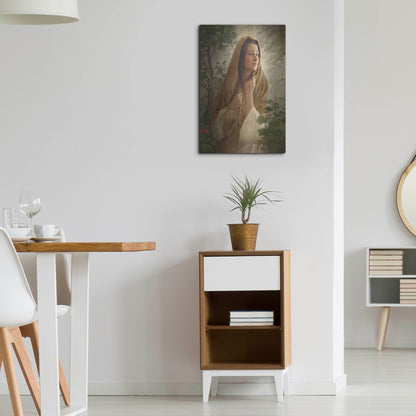 Luxe Metal Art 'Mary Kept All These Things' by Howard Lyon, Metal Wall Art,16x24