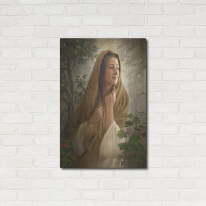 Luxe Metal Art 'Mary Kept All These Things' by Howard Lyon, Metal Wall Art,24x36