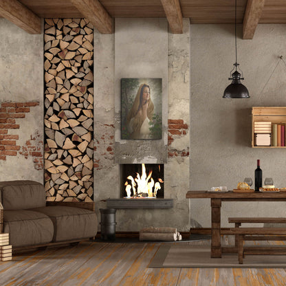 Luxe Metal Art 'Mary Kept All These Things' by Howard Lyon, Metal Wall Art,24x36