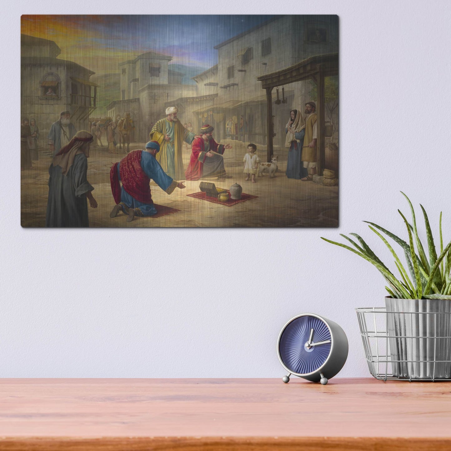 Luxe Metal Art 'King of Kings' by Howard Lyon, Metal Wall Art,16x12