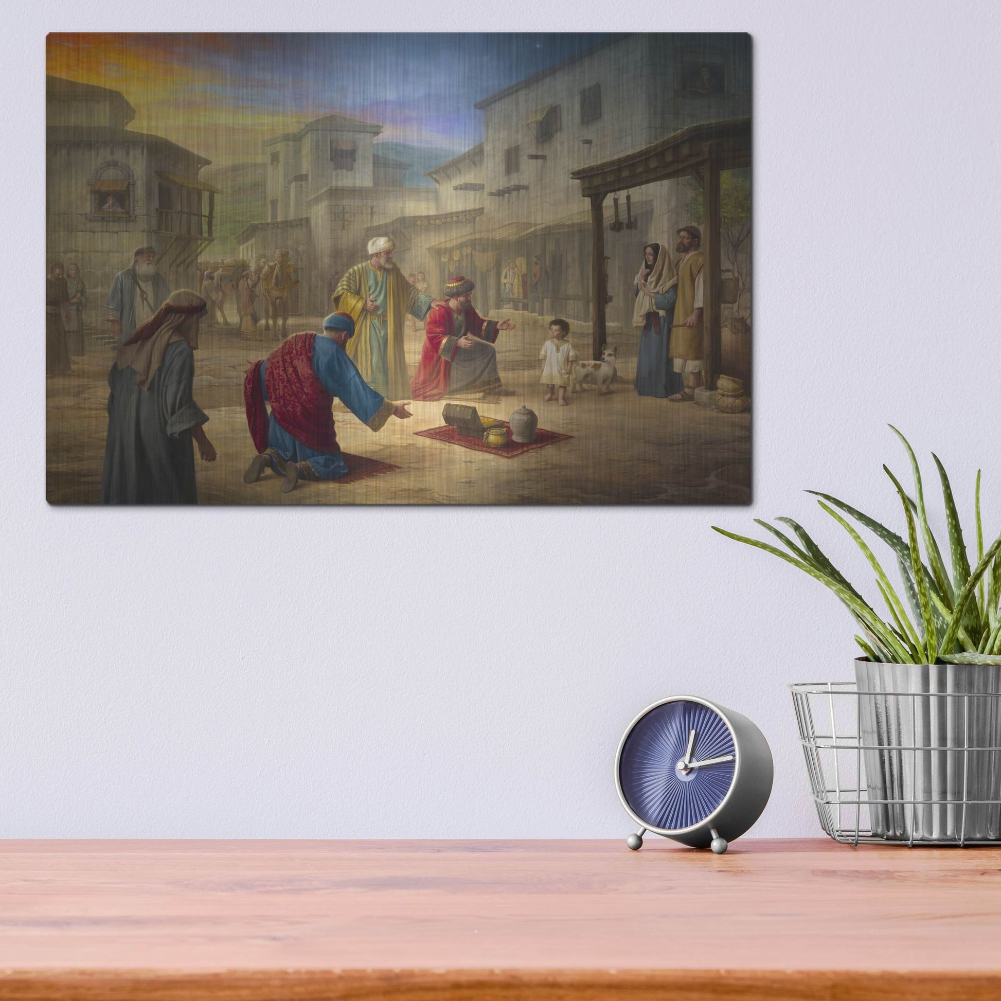 Luxe Metal Art 'King of Kings' by Howard Lyon, Metal Wall Art,16x12