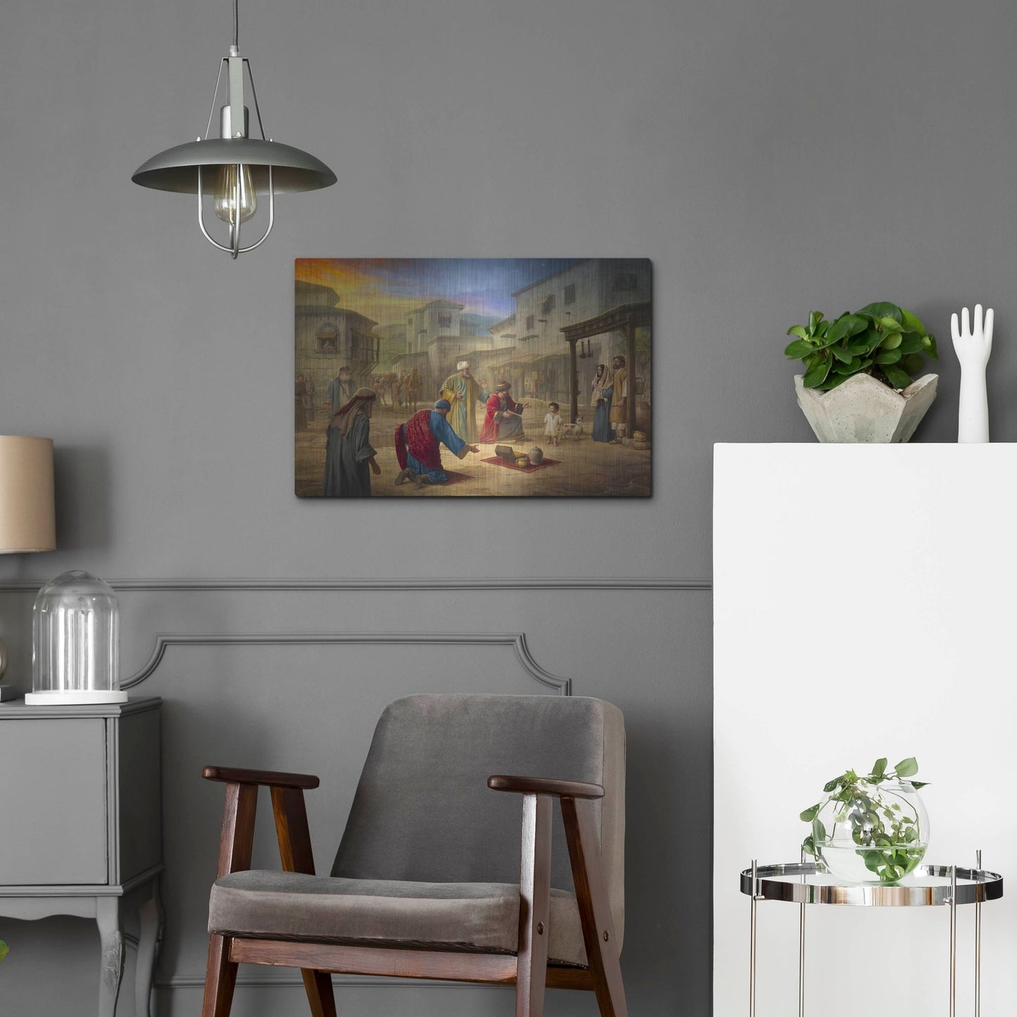 Luxe Metal Art 'King of Kings' by Howard Lyon, Metal Wall Art,24x16