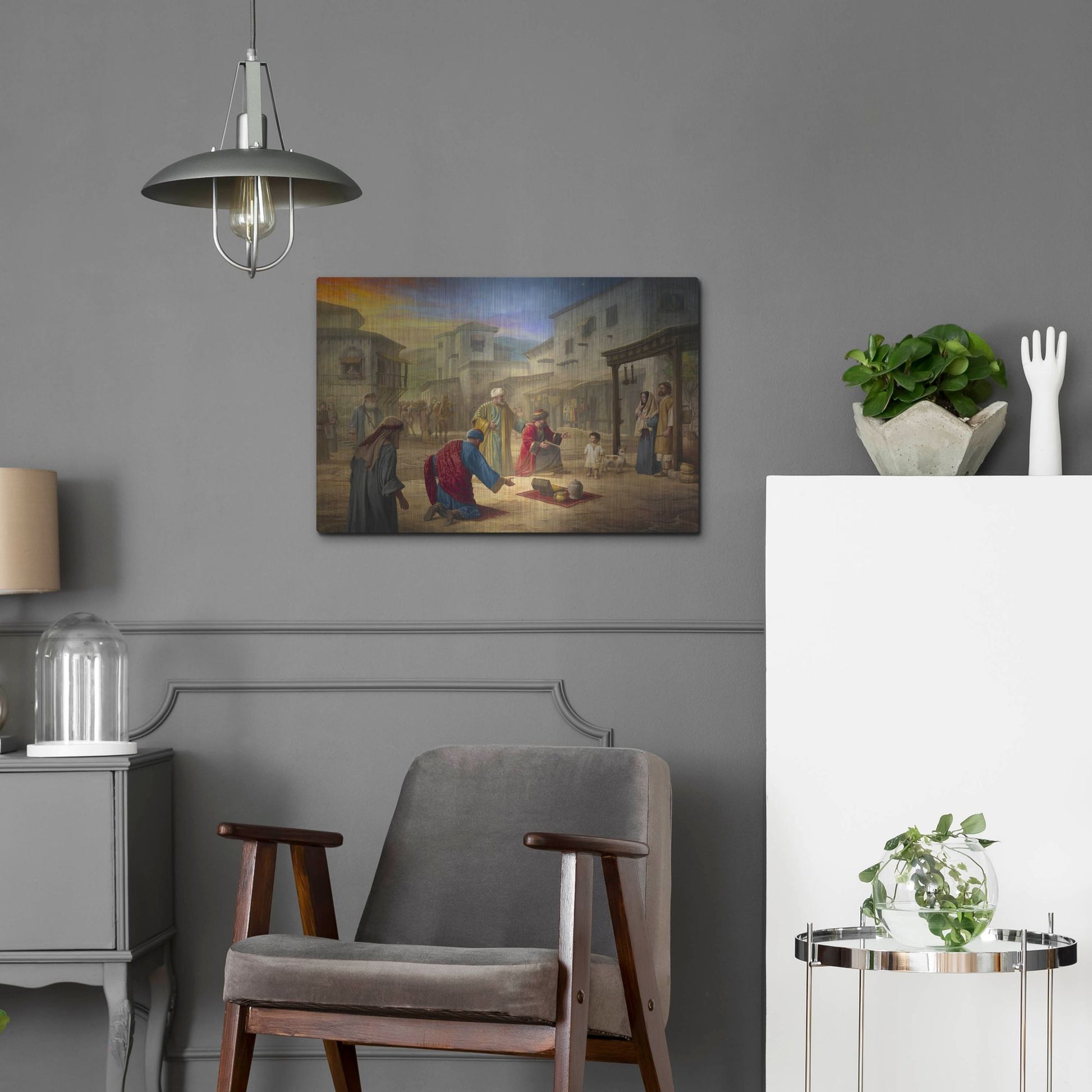 Luxe Metal Art 'King of Kings' by Howard Lyon, Metal Wall Art,24x16