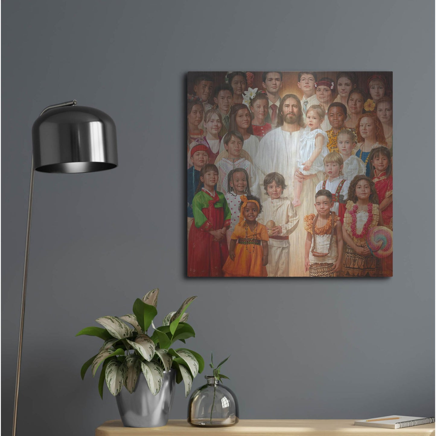 Luxe Metal Art 'I Am a Child of God' by Howard Lyon, Metal Wall Art,24x24