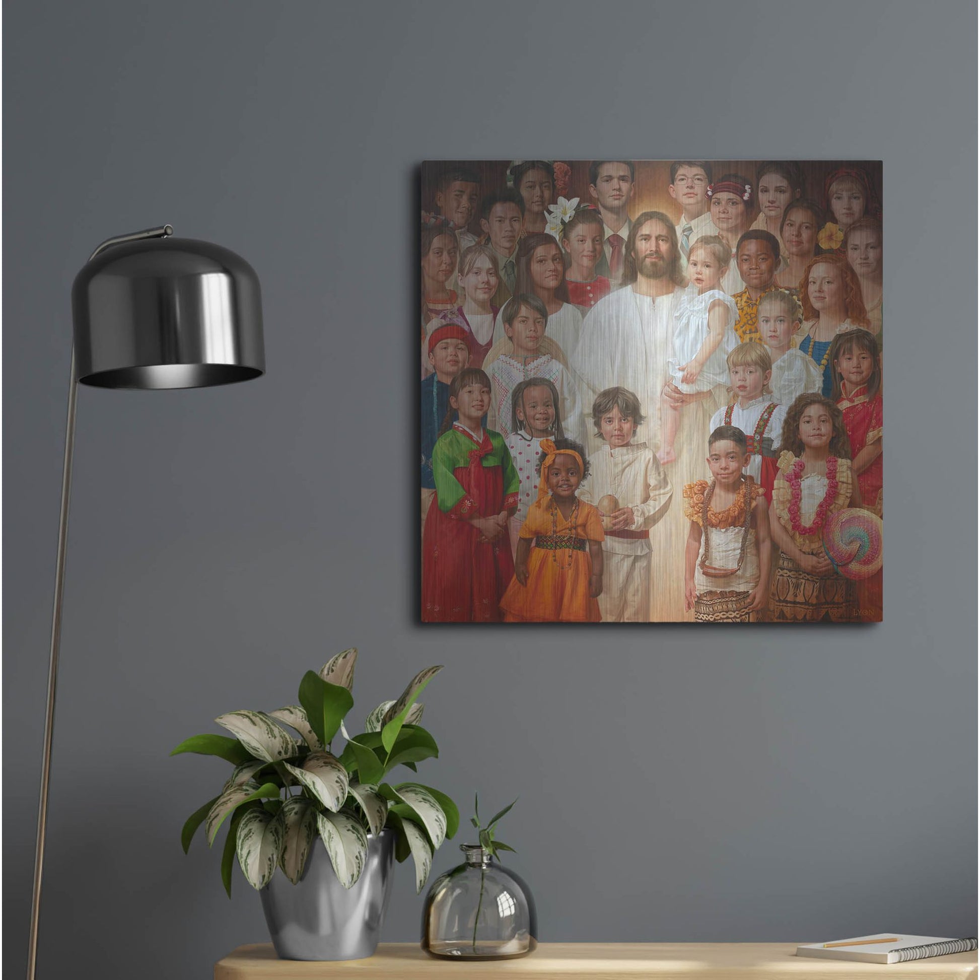 Luxe Metal Art 'I Am a Child of God' by Howard Lyon, Metal Wall Art,24x24