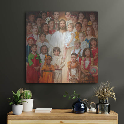 Luxe Metal Art 'I Am a Child of God' by Howard Lyon, Metal Wall Art,24x24