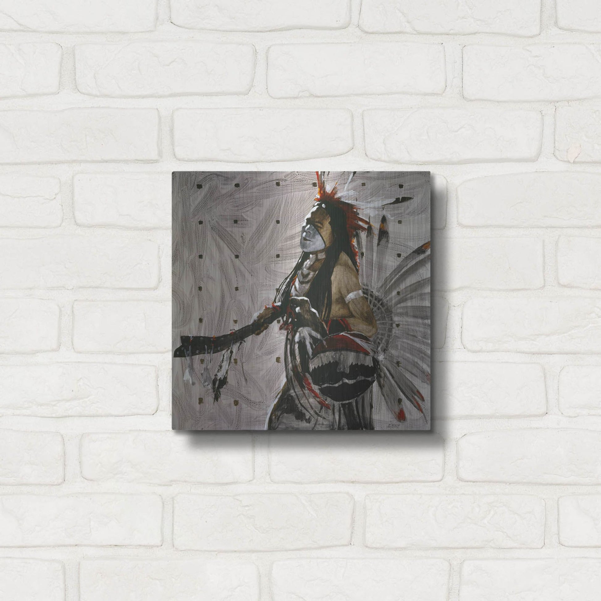 Luxe Metal Art 'Ben Yahola' by J. E. Knauf, Metal Wall Art,12x12