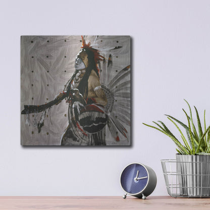 Luxe Metal Art 'Ben Yahola' by J. E. Knauf, Metal Wall Art,12x12