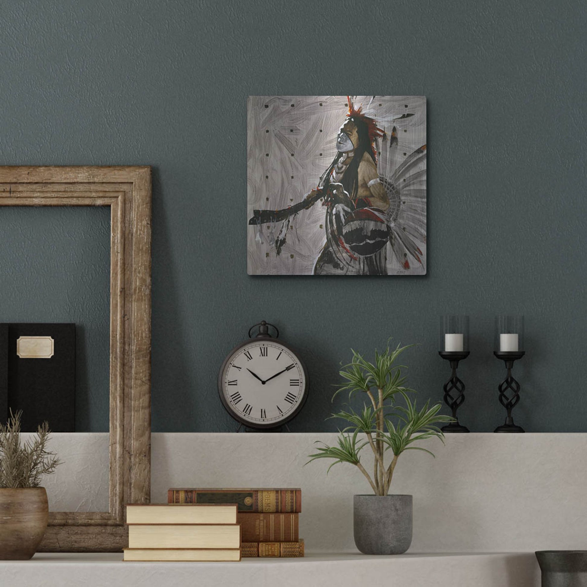 Luxe Metal Art 'Ben Yahola' by J. E. Knauf, Metal Wall Art,12x12