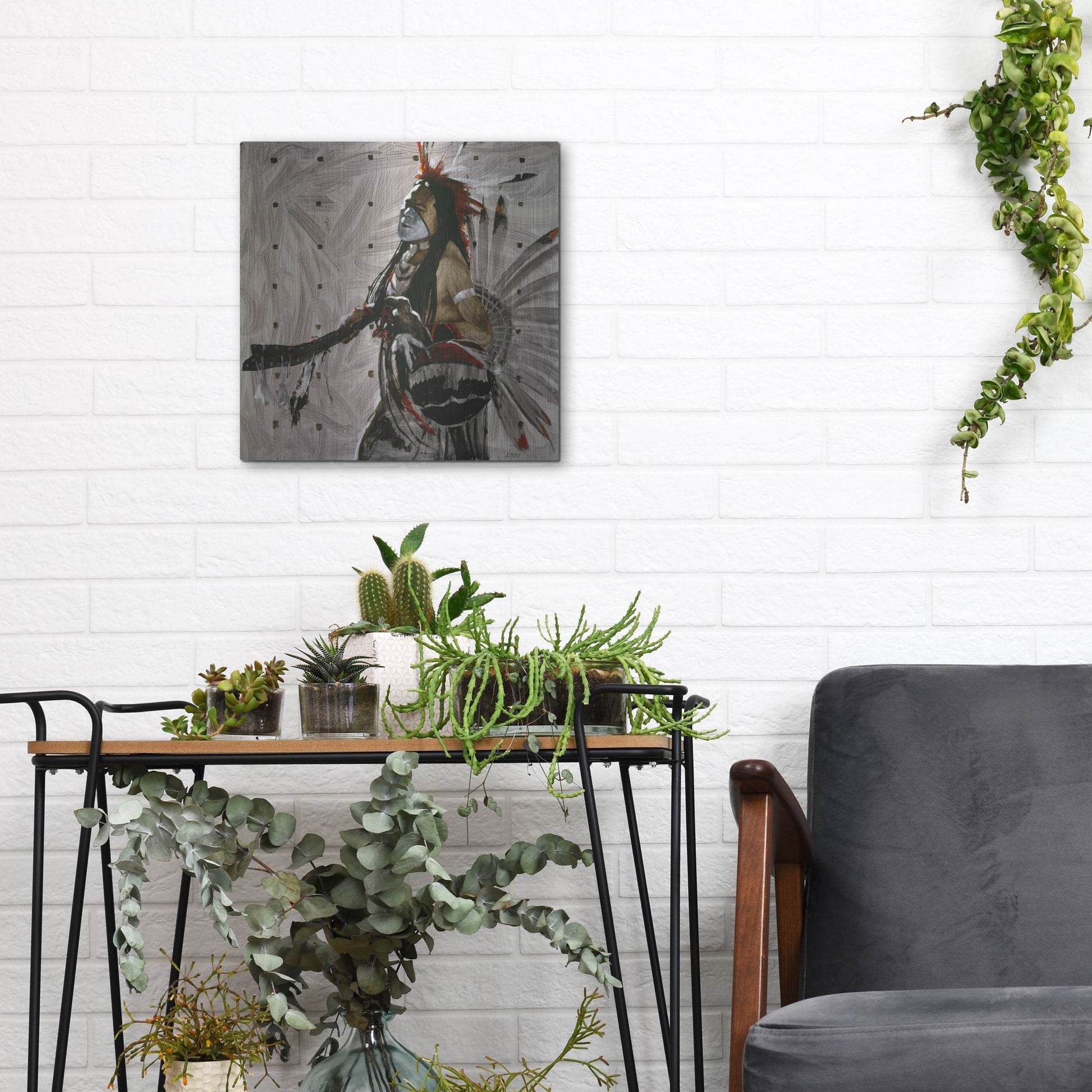 Luxe Metal Art 'Ben Yahola' by J. E. Knauf, Metal Wall Art,12x12