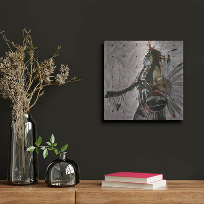 Luxe Metal Art 'Ben Yahola' by J. E. Knauf, Metal Wall Art,12x12