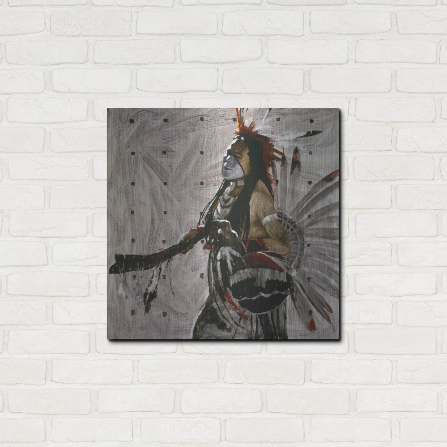 Luxe Metal Art 'Ben Yahola' by J. E. Knauf, Metal Wall Art,24x24