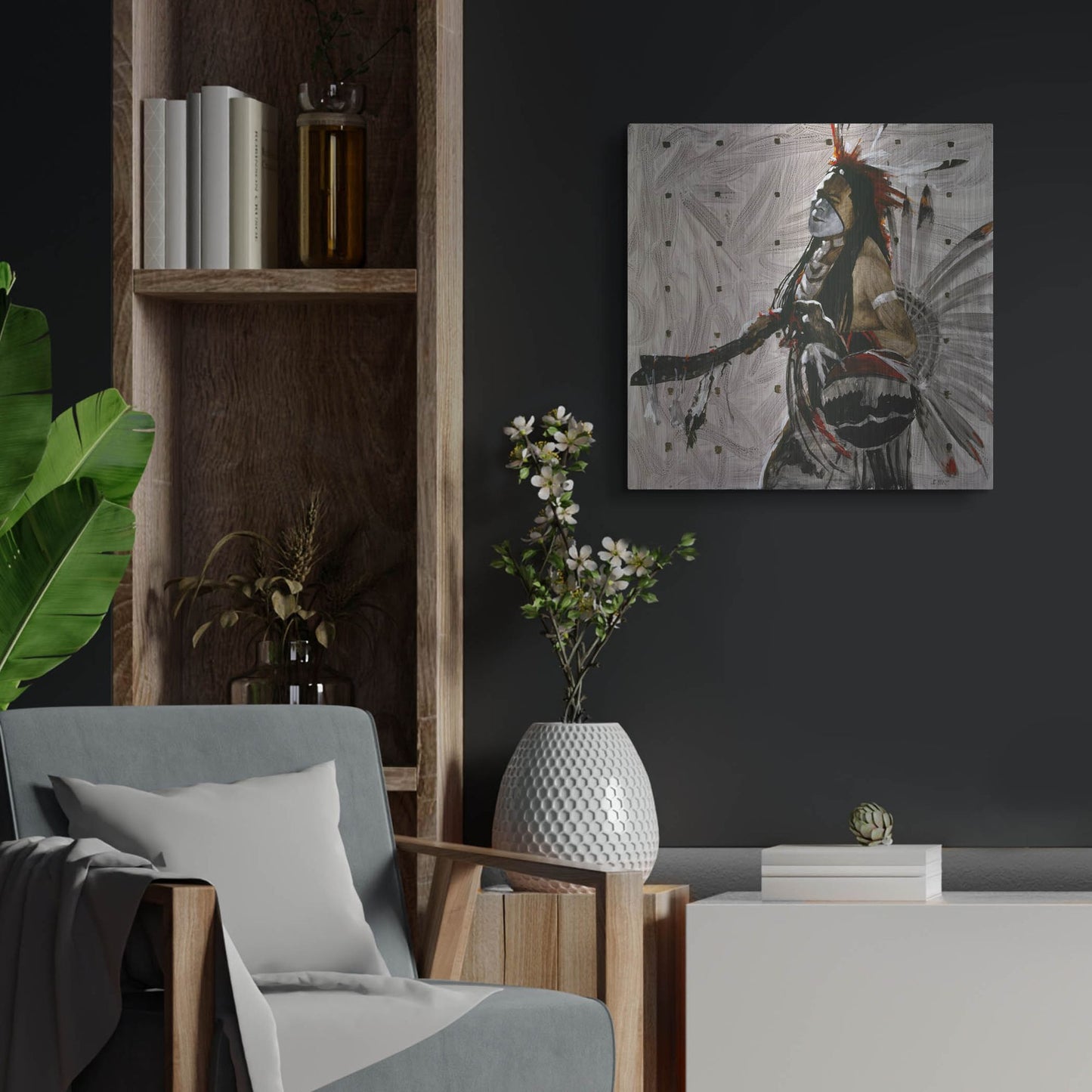 Luxe Metal Art 'Ben Yahola' by J. E. Knauf, Metal Wall Art,24x24