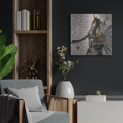 Luxe Metal Art 'Ben Yahola' by J. E. Knauf, Metal Wall Art,24x24