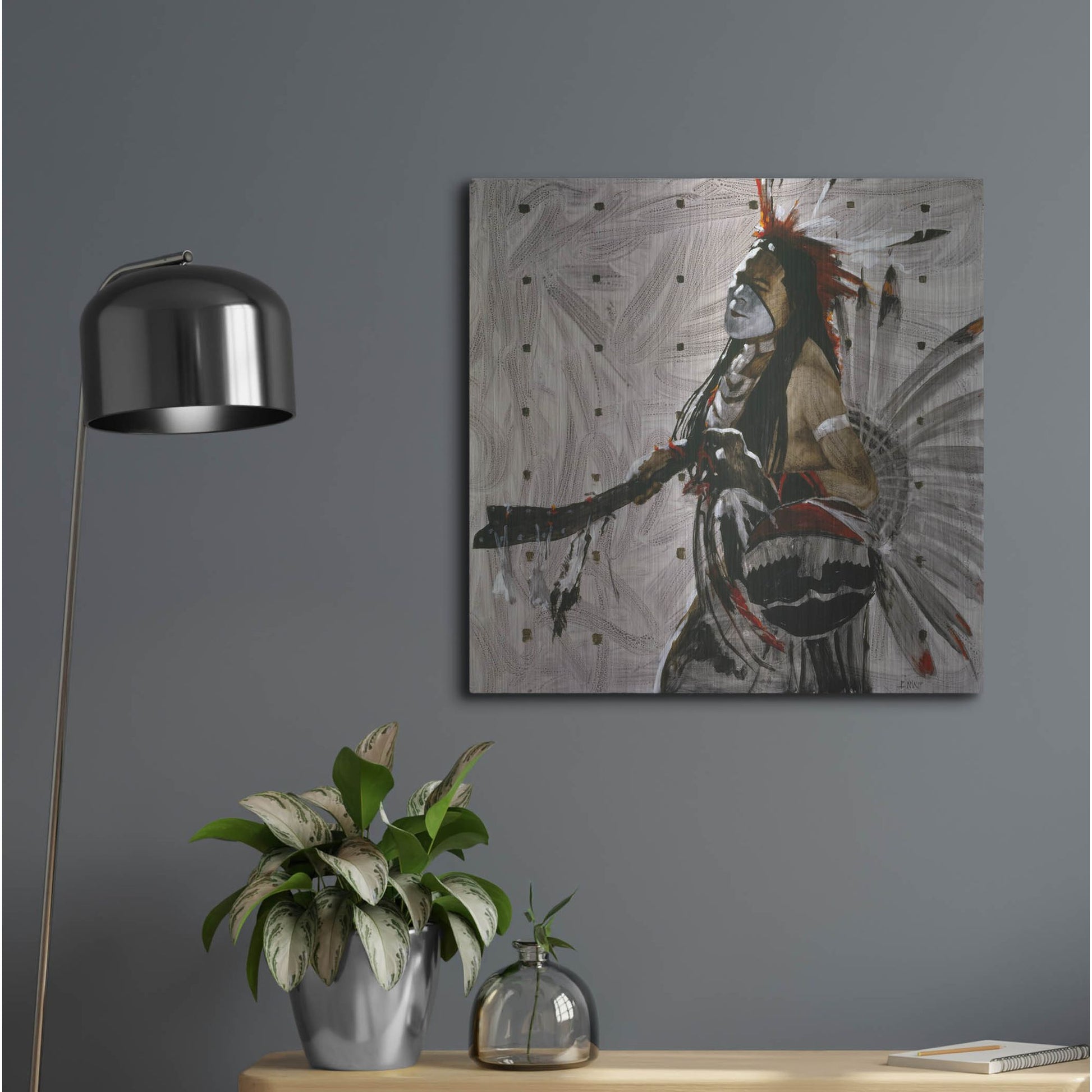 Luxe Metal Art 'Ben Yahola' by J. E. Knauf, Metal Wall Art,24x24