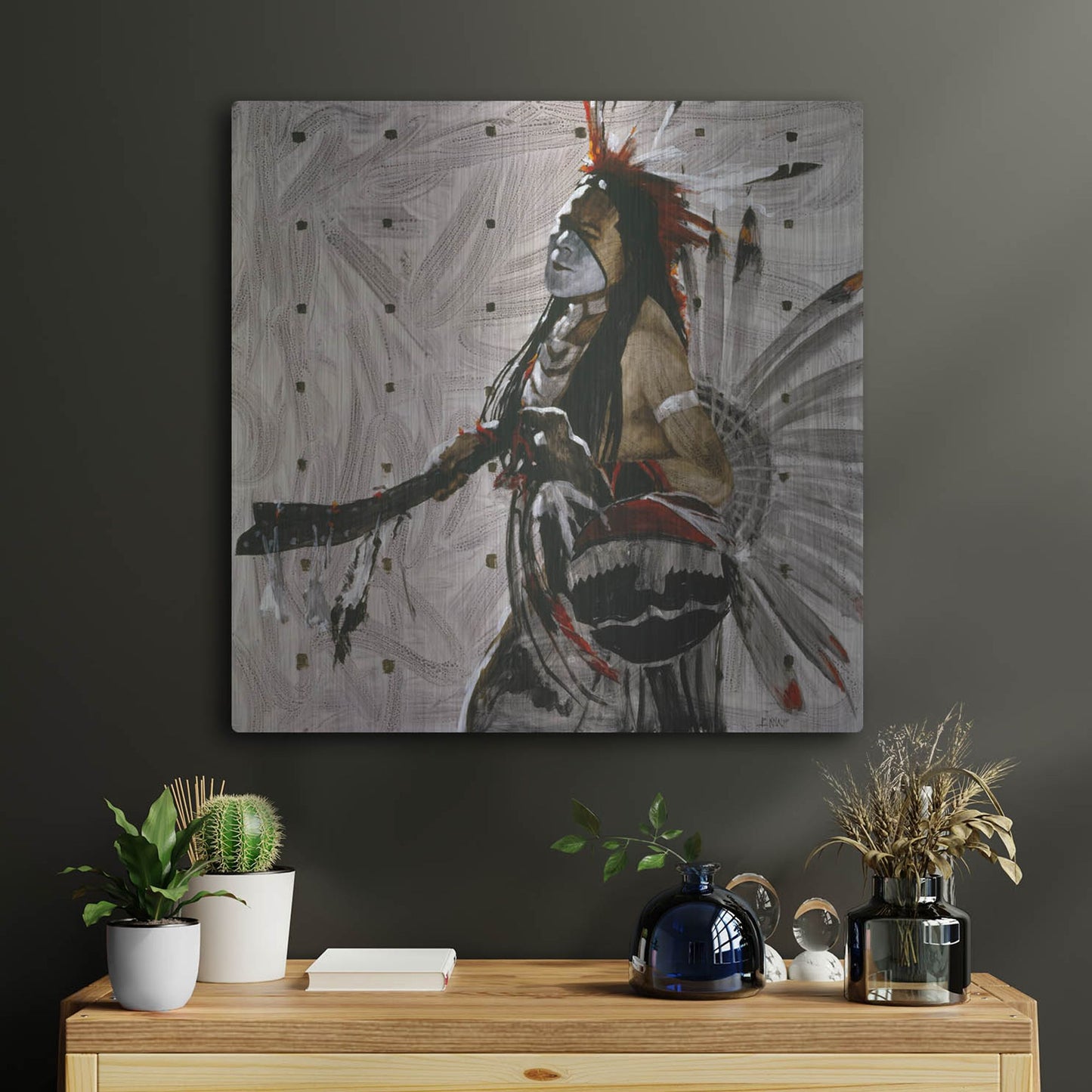 Luxe Metal Art 'Ben Yahola' by J. E. Knauf, Metal Wall Art,24x24