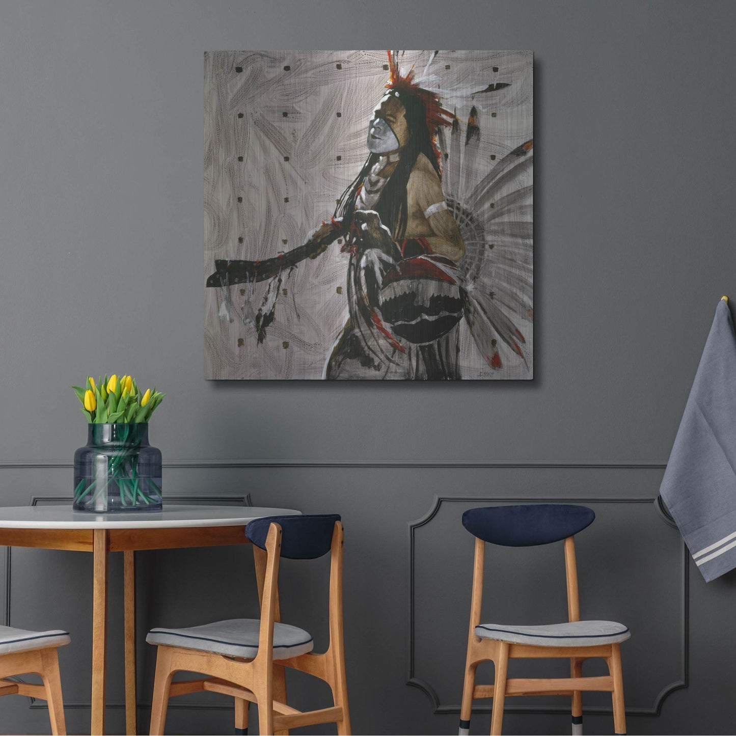 Luxe Metal Art 'Ben Yahola' by J. E. Knauf, Metal Wall Art,36x36