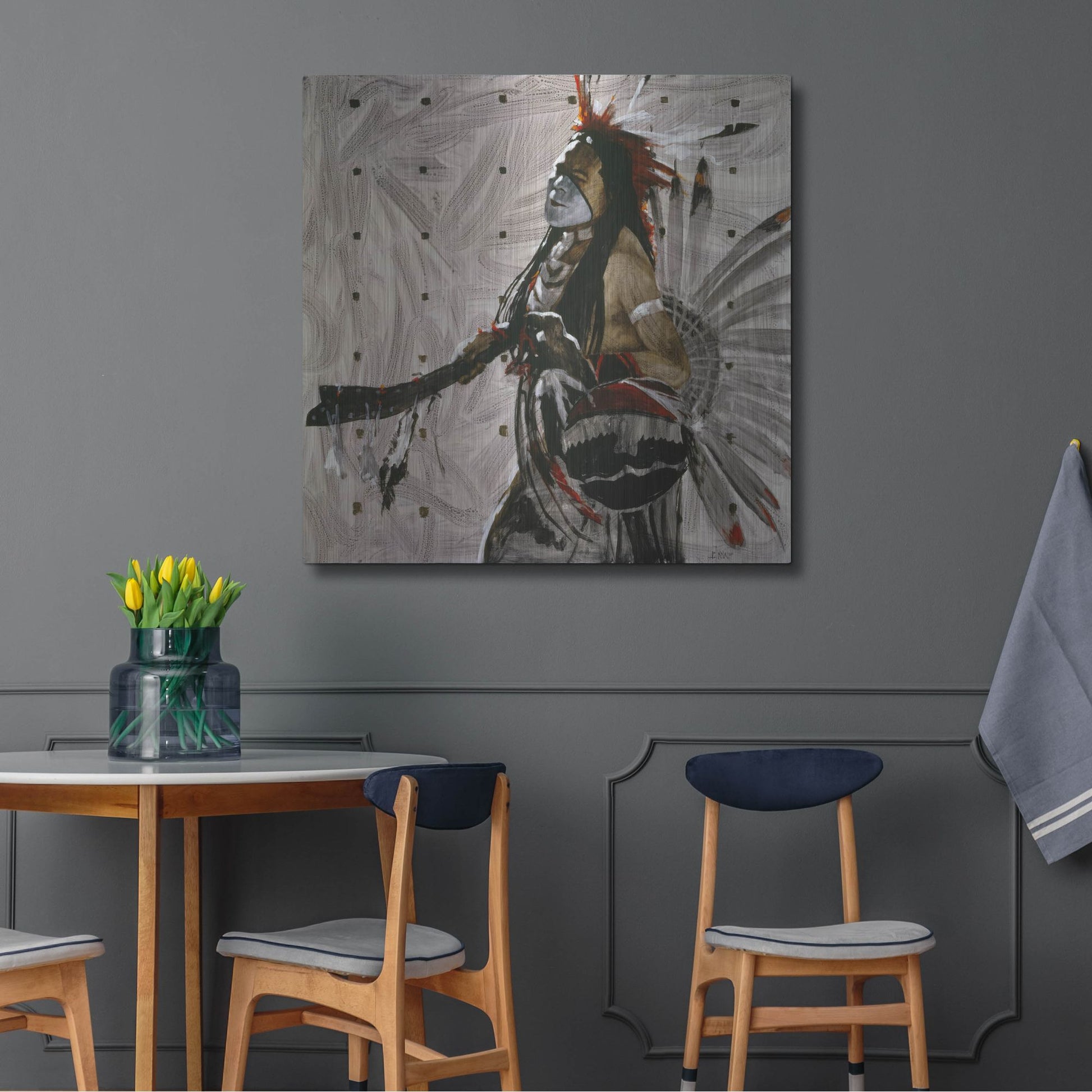 Luxe Metal Art 'Ben Yahola' by J. E. Knauf, Metal Wall Art,36x36