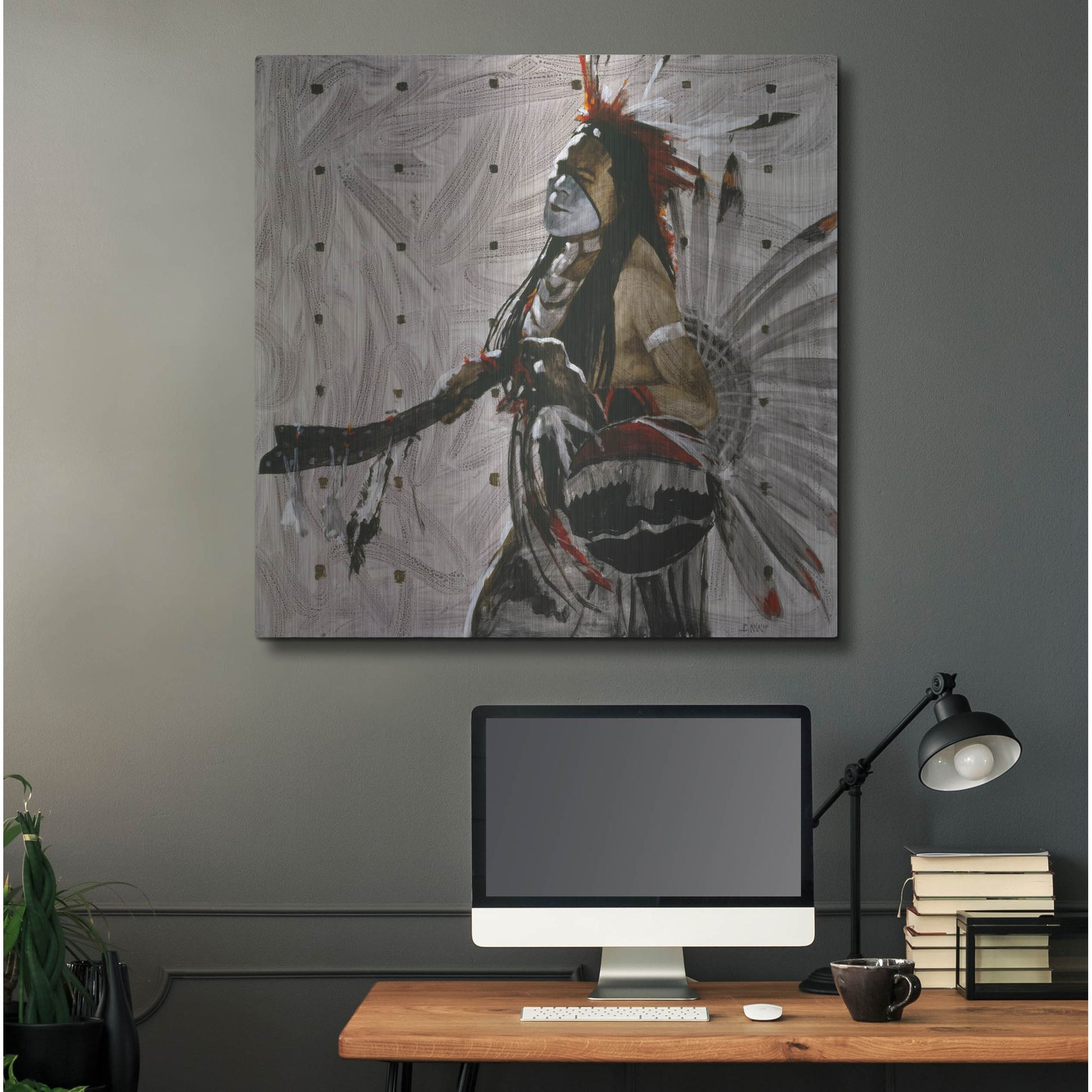 Luxe Metal Art 'Ben Yahola' by J. E. Knauf, Metal Wall Art,36x36