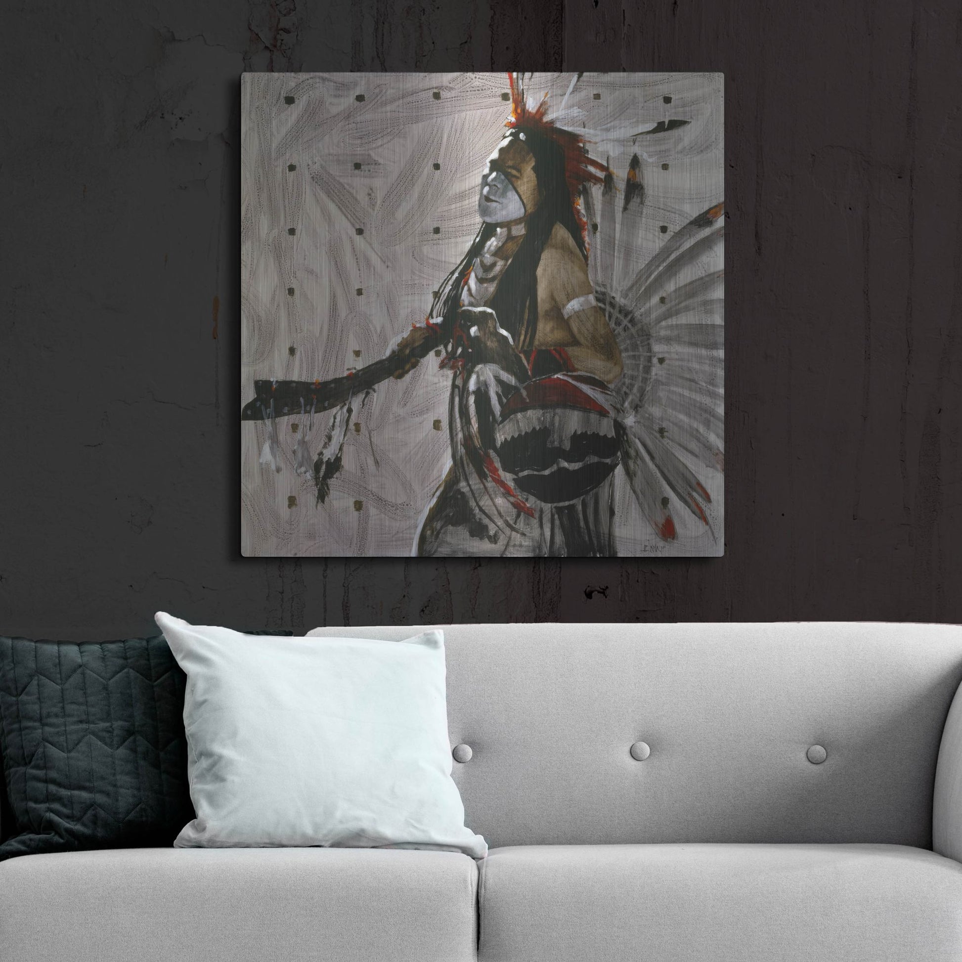 Luxe Metal Art 'Ben Yahola' by J. E. Knauf, Metal Wall Art,36x36