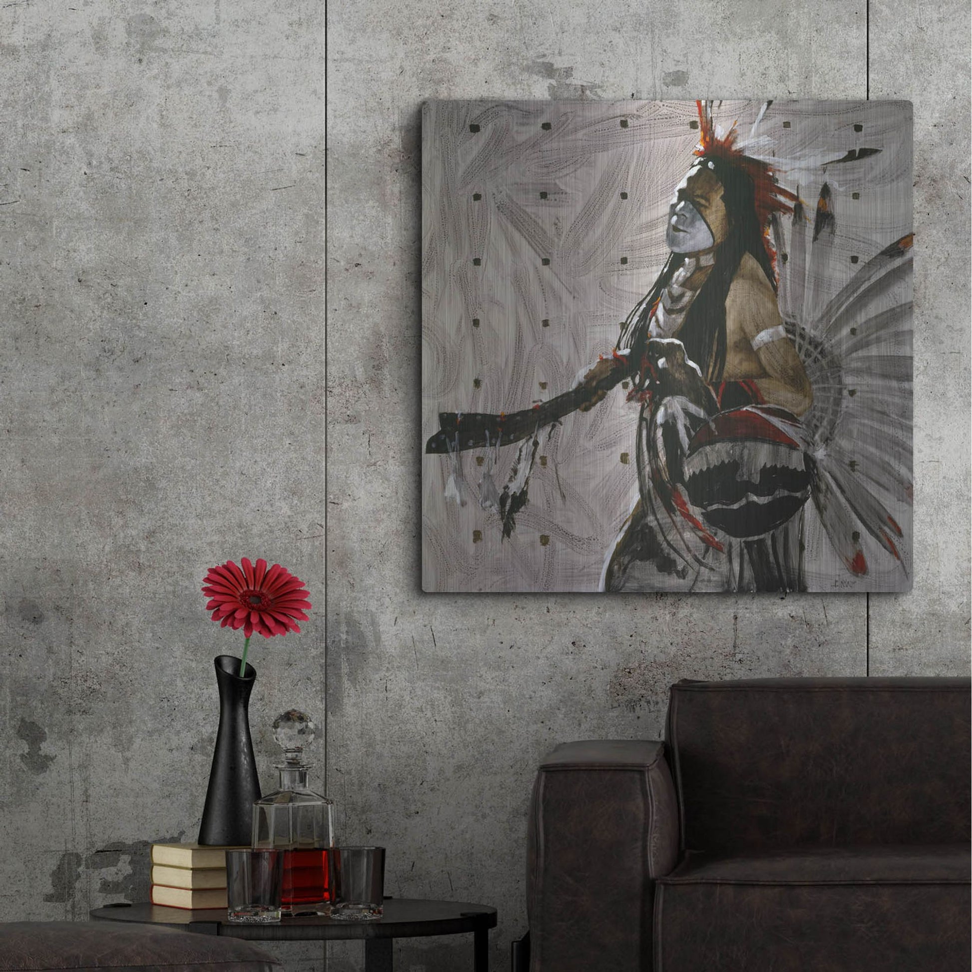 Luxe Metal Art 'Ben Yahola' by J. E. Knauf, Metal Wall Art,36x36