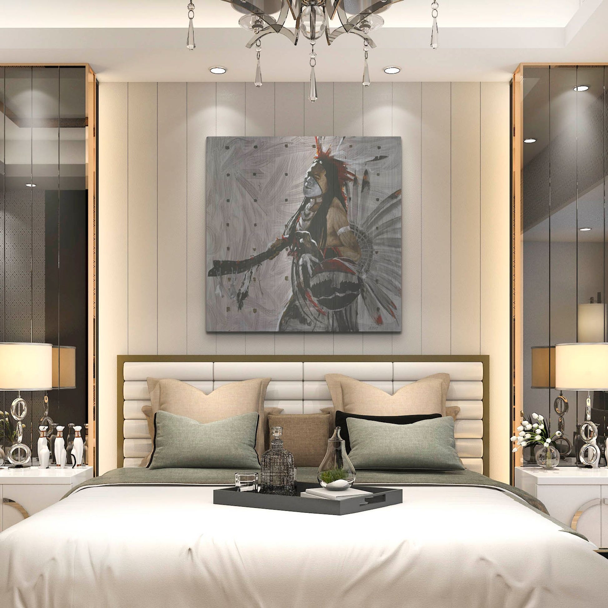 Luxe Metal Art 'Ben Yahola' by J. E. Knauf, Metal Wall Art,36x36