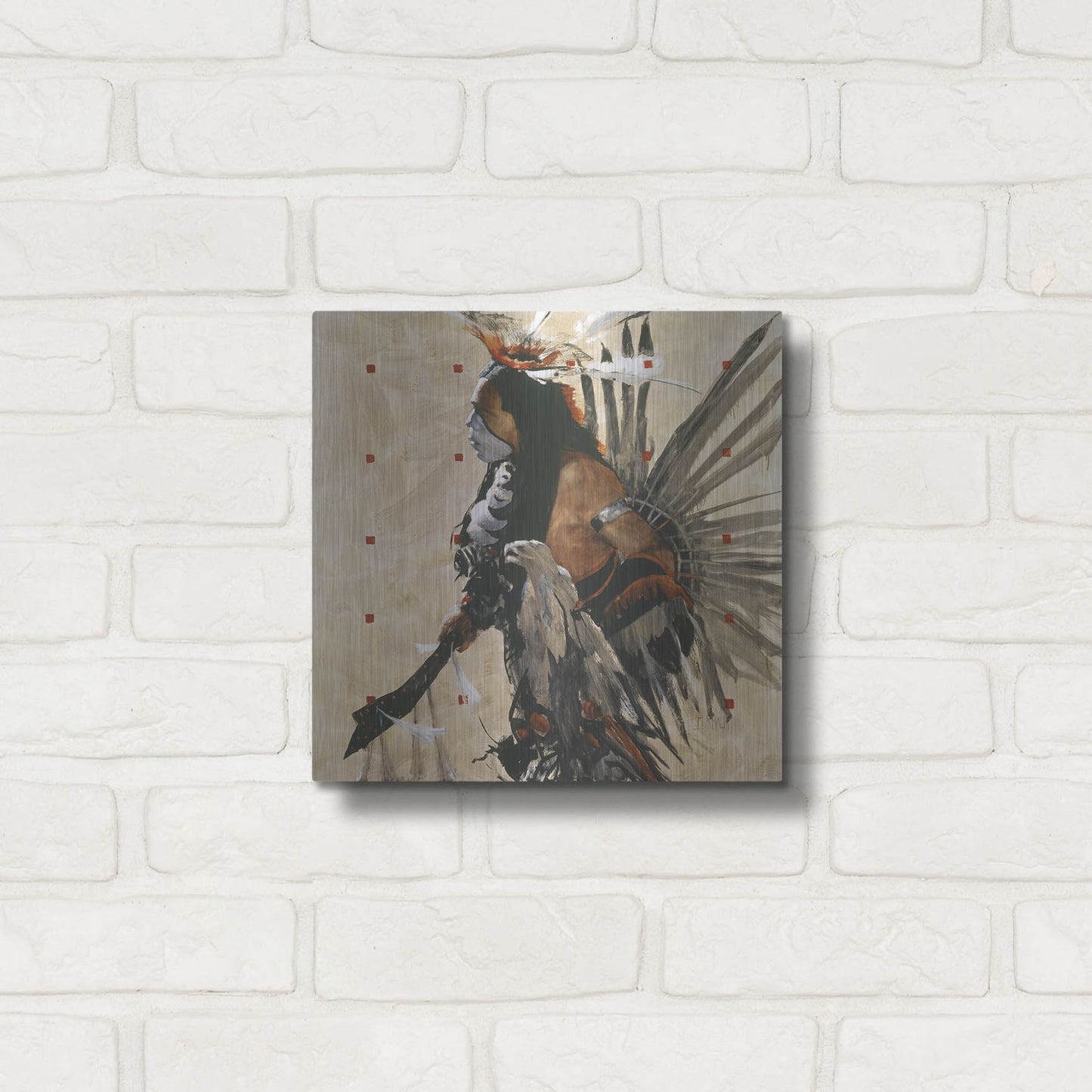 Luxe Metal Art 'Ben Yahola I I I' by J. E. Knauf, Metal Wall Art,12x12