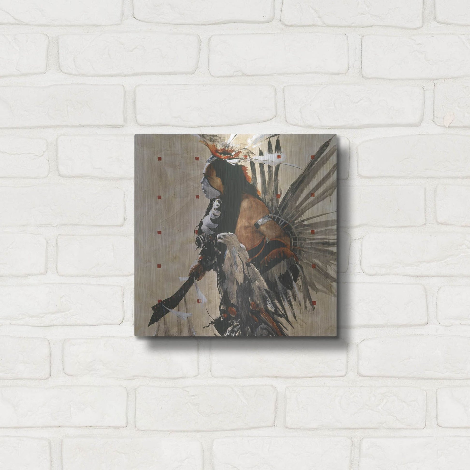 Luxe Metal Art 'Ben Yahola I I I' by J. E. Knauf, Metal Wall Art,12x12