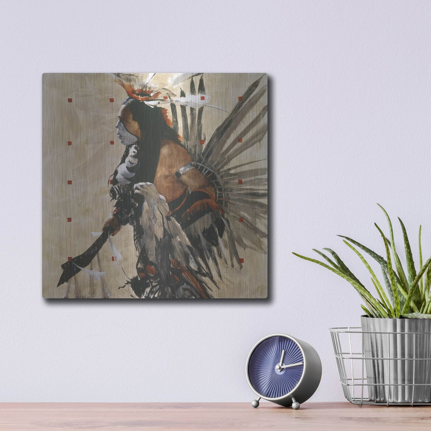 Luxe Metal Art 'Ben Yahola I I I' by J. E. Knauf, Metal Wall Art,12x12