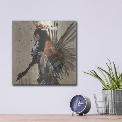 Luxe Metal Art 'Ben Yahola I I I' by J. E. Knauf, Metal Wall Art,12x12