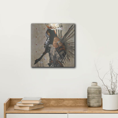 Luxe Metal Art 'Ben Yahola I I I' by J. E. Knauf, Metal Wall Art,12x12