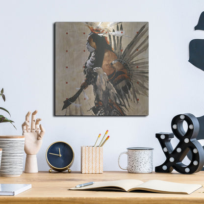 Luxe Metal Art 'Ben Yahola I I I' by J. E. Knauf, Metal Wall Art,12x12