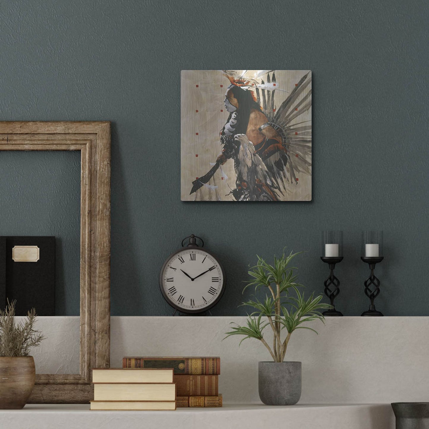 Luxe Metal Art 'Ben Yahola I I I' by J. E. Knauf, Metal Wall Art,12x12