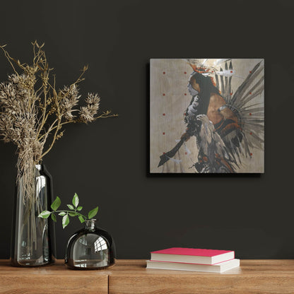 Luxe Metal Art 'Ben Yahola I I I' by J. E. Knauf, Metal Wall Art,12x12