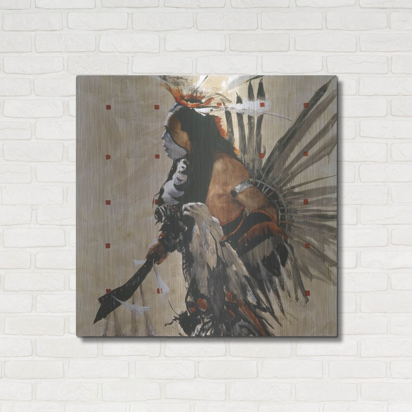 Luxe Metal Art 'Ben Yahola I I I' by J. E. Knauf, Metal Wall Art,36x36