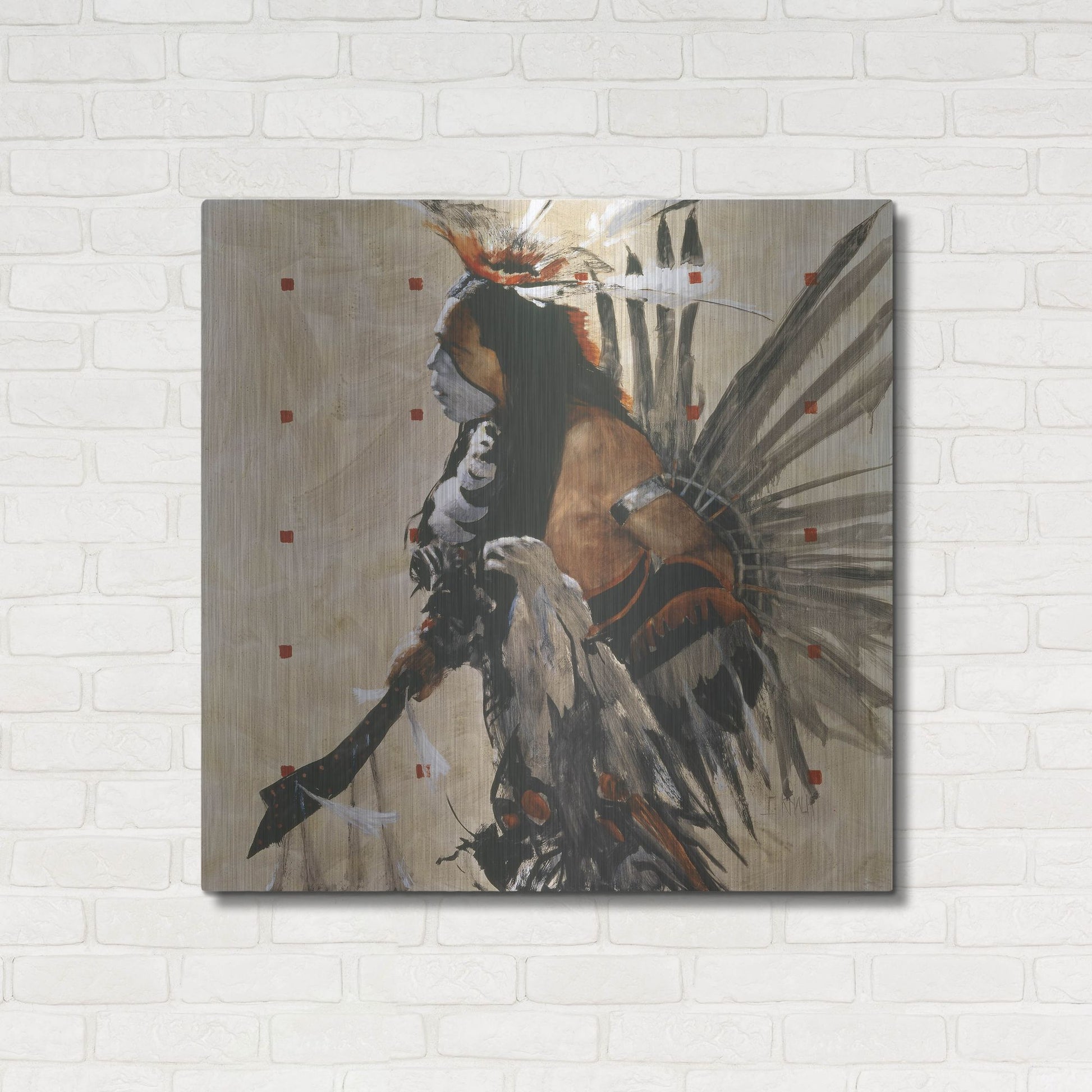 Luxe Metal Art 'Ben Yahola I I I' by J. E. Knauf, Metal Wall Art,36x36