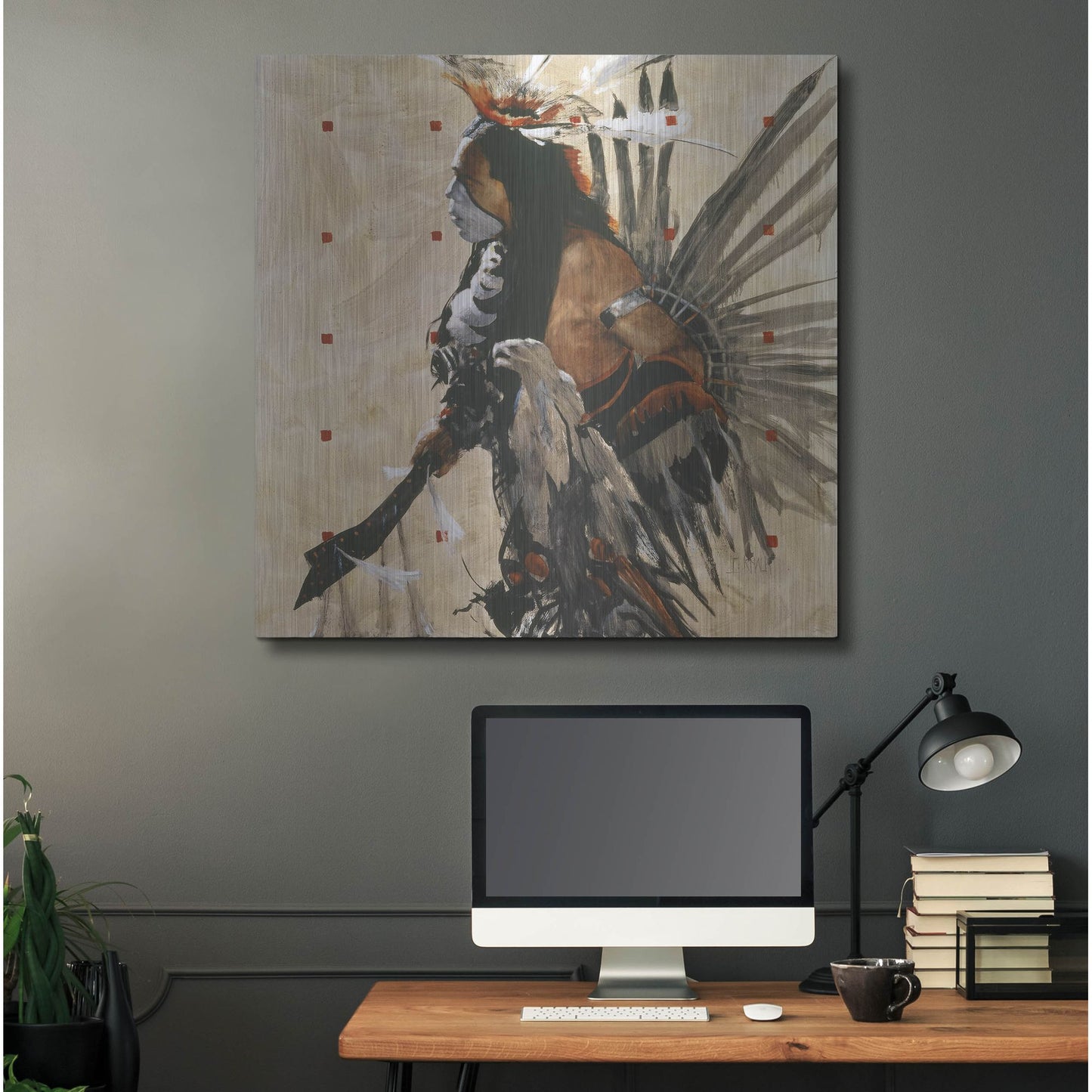 Luxe Metal Art 'Ben Yahola I I I' by J. E. Knauf, Metal Wall Art,36x36